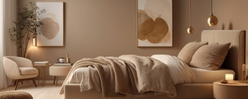 6 Trend blog lifestyle photo of boucle bed in modern bedroom