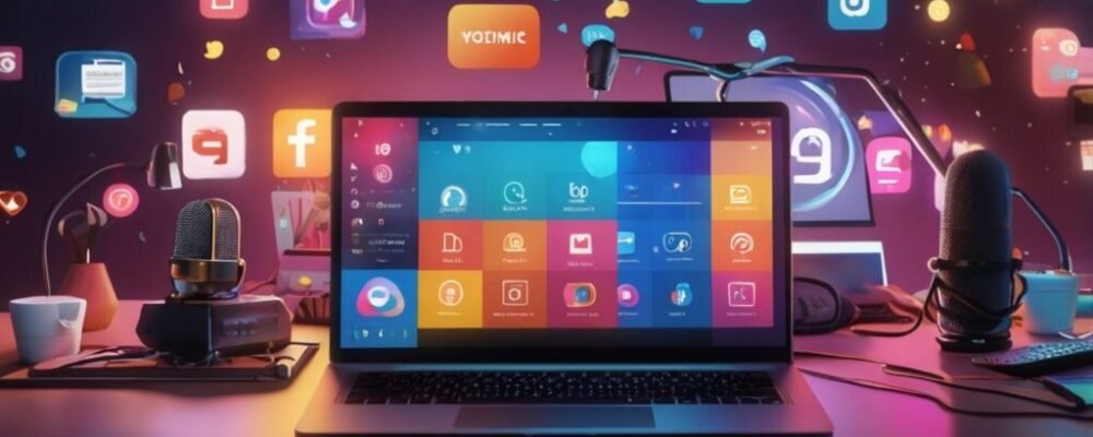 How to become a content creator in 2025 blog cover digital workspace
