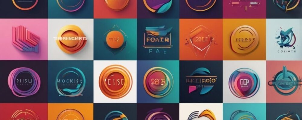 2 Trending logo design ideas for 2025 including minimal, bold, gradient, and 3D styles