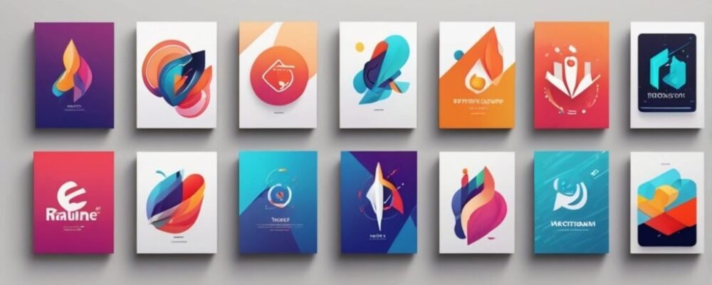 4 Creative startup logo ideas with colorful and innovative design styles