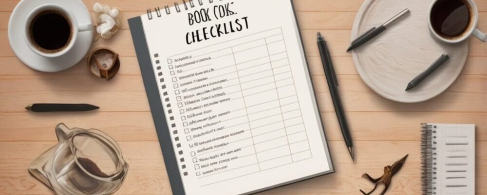 7 Design checklist to help readers remember how to make a book cover step by step.