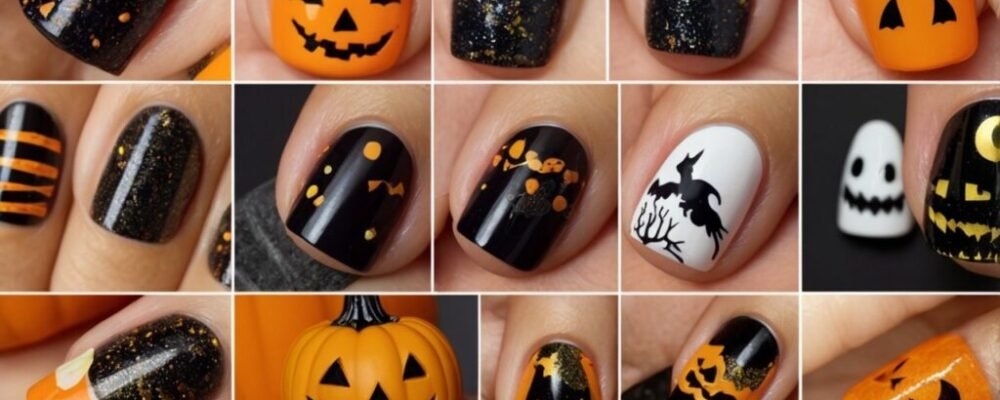 7 Gallery of Halloween nail art ideas submitted by users, featuring spooky and glitter styles.