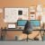 Illustration of a digital brand style guide workspace with design elements like logos, typography, and color palettes