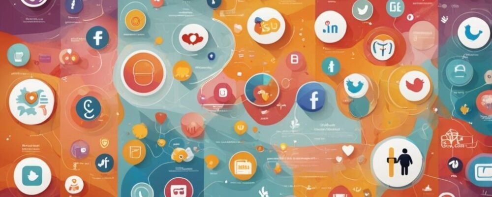 2 Brand identity visuals with colors and logos for social media design