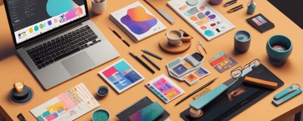 7 Brand style guide examples shown in a digital design workspace