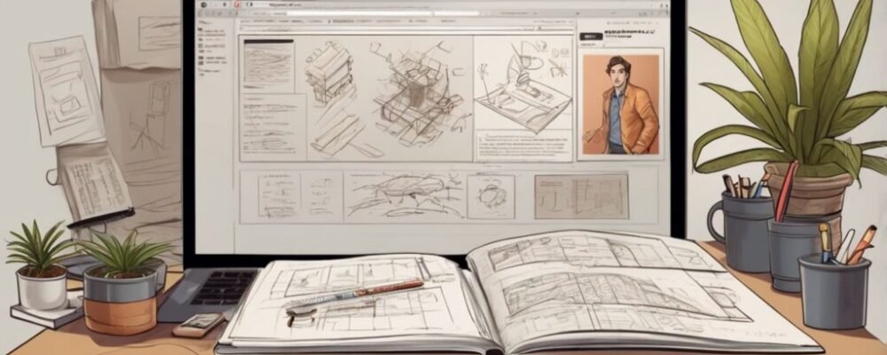 YouTube video scriptwriting process showing structured script planning