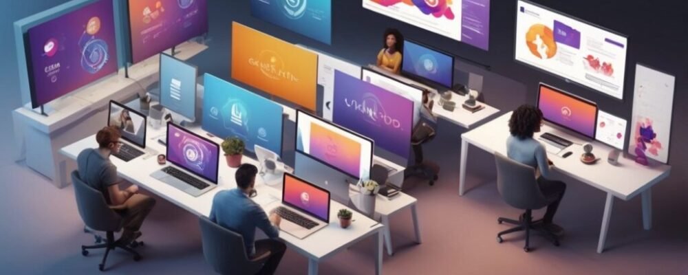 freelance designer creating logo using fiverr logo design services