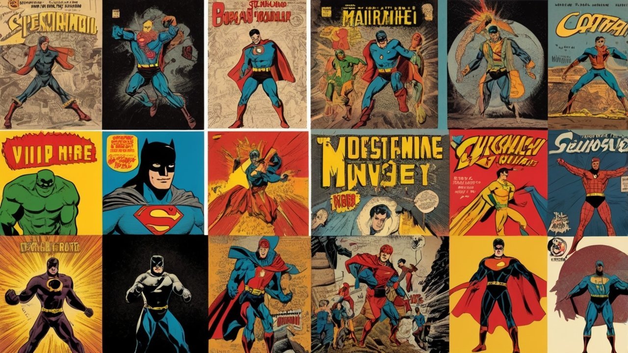 comic book cover design with strong character focus