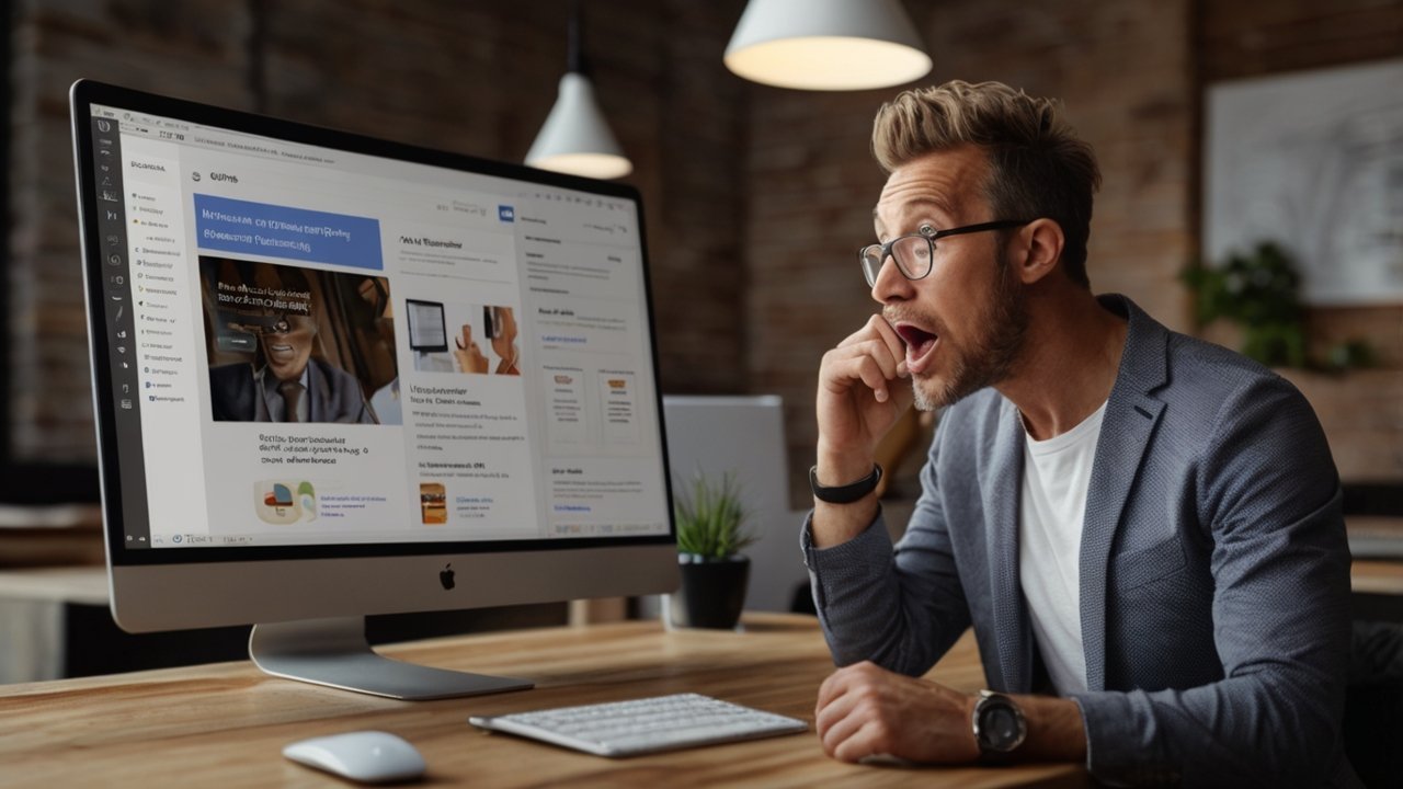 Business owner comparing Fiverr website design pricing options