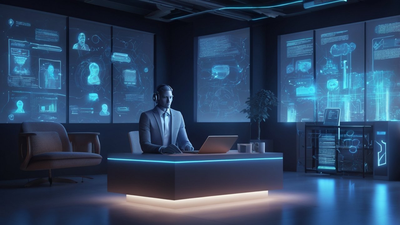 Professional AI automation consultant helping a business